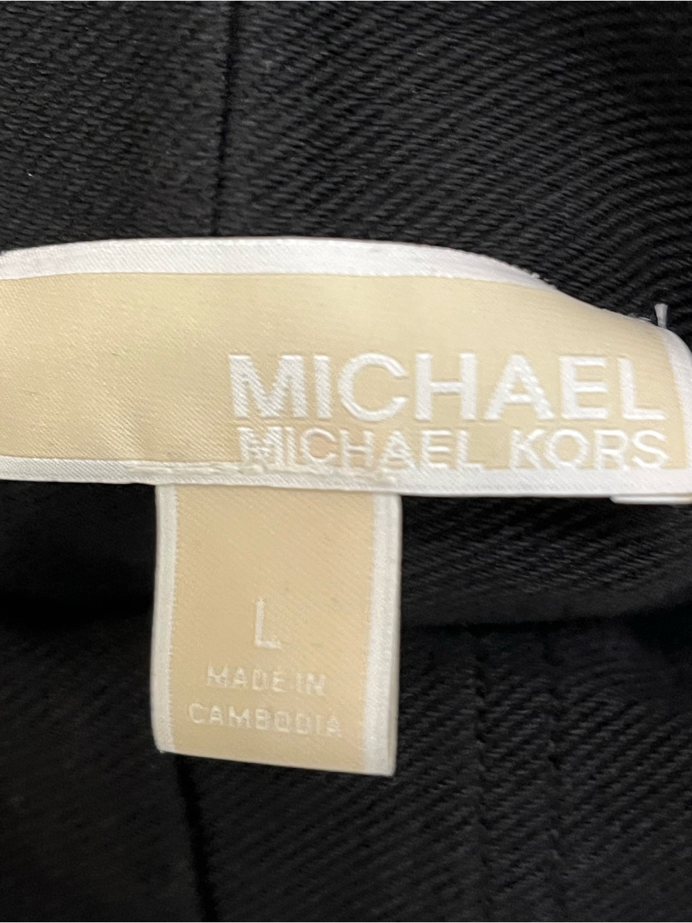 Michael Kors MK Midnight Blue Black Pull On Slim Leg Pants L  Gold rivet detail - Picture 7 of 8
